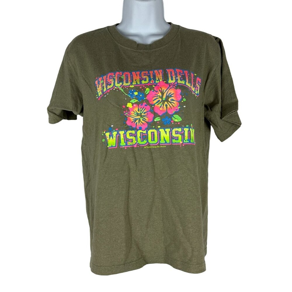 Wisconsin Dells Graphic T-Shirt S Anvil Recycled Cotton/Polyester Blend